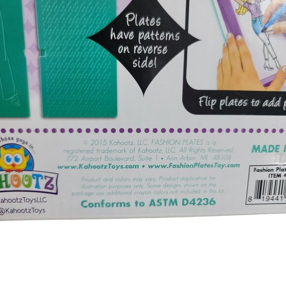 Fashion Plates Design Set Imprint Rubbing Arts & Crafts Mix & Match Drawing 2015 - Picture 11 of 13